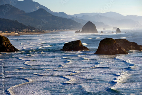 Cannon Beach seen from Ecola State Park, Oregon. photo