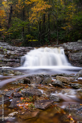 Saw Mill Falls - Long Exposure of Waterfall in Autumn - Minnewaska State Park - Catskill Mountains, New York photo