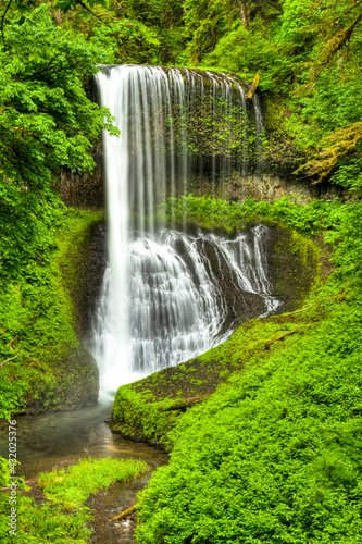 Silver Falls State Park, Oregon: Middle North Falls as seen from the Trail of Ten Falls. photo