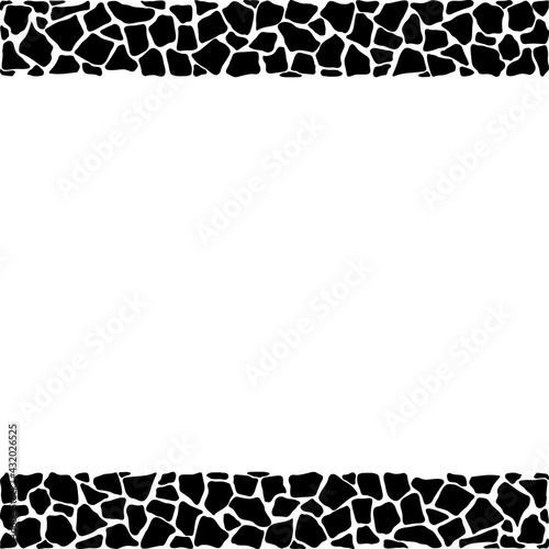 Abstract geometric frame on the skin of a giraffe
