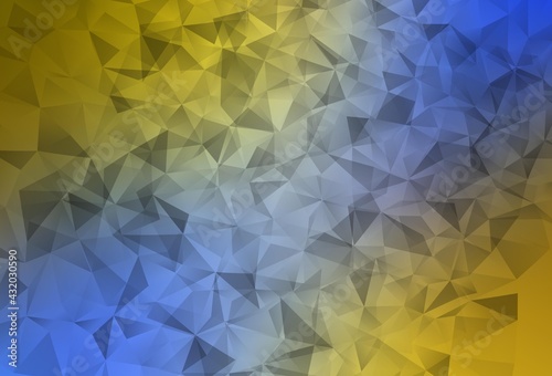 Light Blue, Yellow vector abstract mosaic pattern.