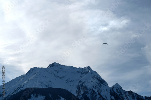 Paragliding around Penken mountain, Mayrhofen, Austria