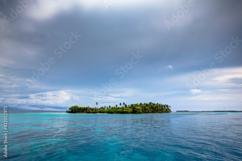 The secluded and tropical San Blas Islands in the Caribbean Sea of Panama. photo