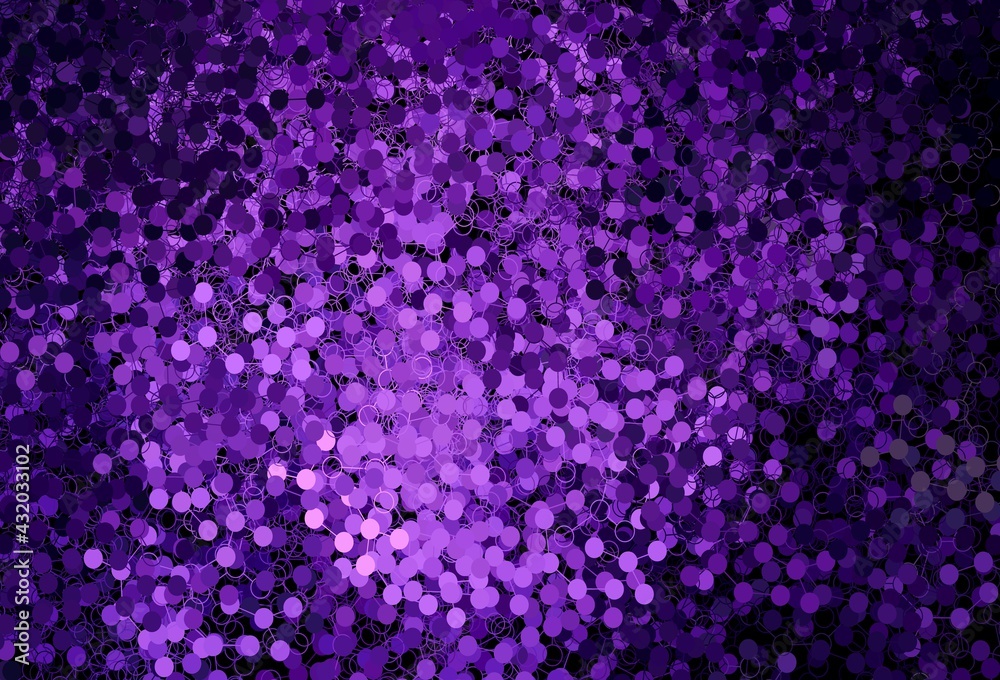 Obraz premium Dark Purple vector background with spots.