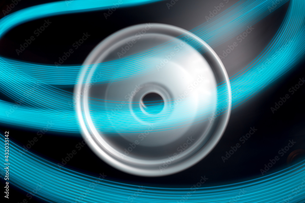 long exposure photography in motion spinning car titanium rims in blurry light long exposure photography in motion spinning car titanium rims in blurry light