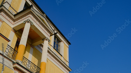 Low angle shot of a tall building in Aschaffenburg Pompejanum in Bavaria, Germany photo
