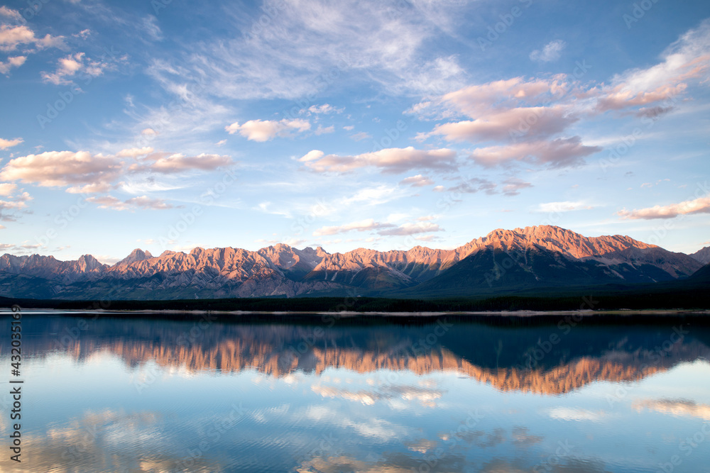 Sunset at Lower Kananaskis Lake in Peter Lougheed Provincial Park, Alberta, Canada Sunset at Lower Kananaskis Lake in Peter Lougheed Provincial Park, Alberta, Canada