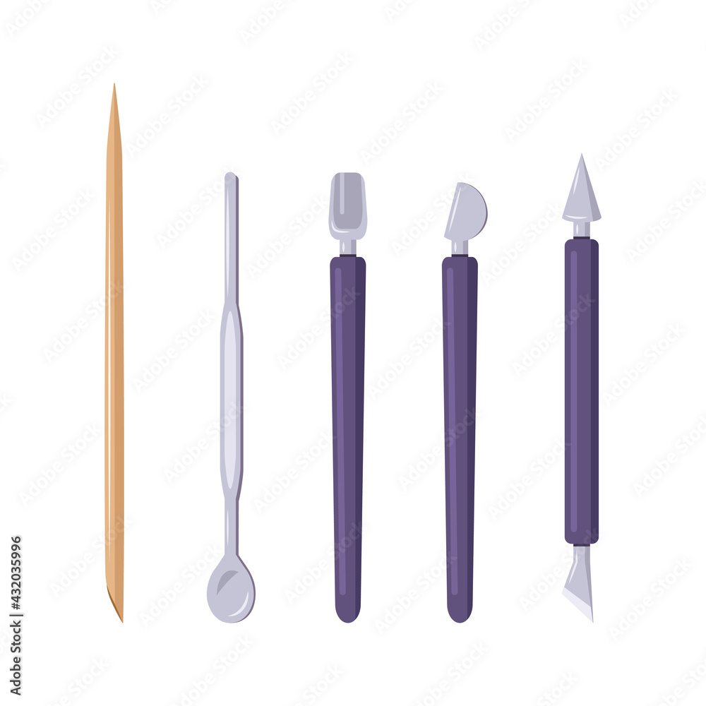 A set of tools for manicure and pedicure. Devices for cuticles and nails. Elements for beauty salon and finger care at home A set of tools for manicure and pedicure. Devices for cuticles and nails. Elements for beauty salon and finger care at home