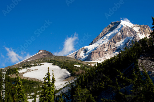 Barrett Spur and the North Face of Mt. Hood, Oregon.