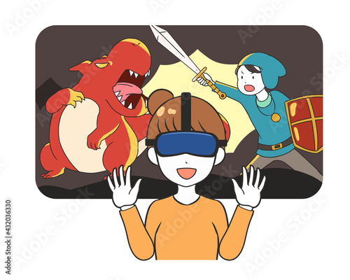 VRゲーム　RPG系　喜ぶ　女性