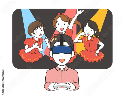 VRゲーム　アイドル系　男性