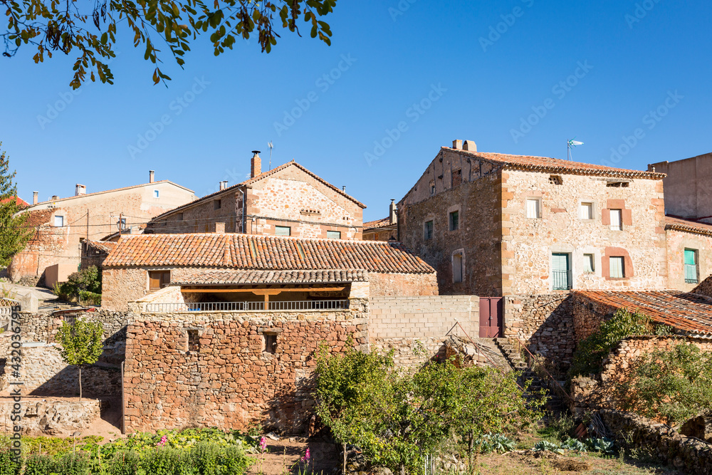 a view of Anguita town, province of Guadalajara, Castile La Mancha, Spain