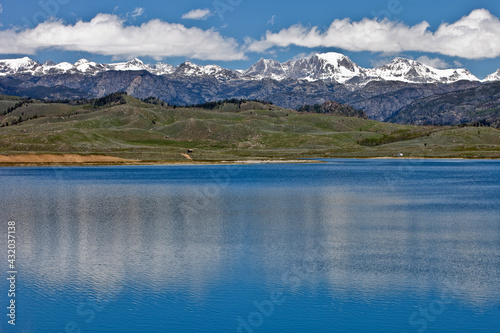 wind river mountains and soda lake, sublette county Wyoming photo