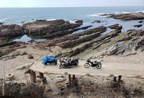 motorcycles by the sea