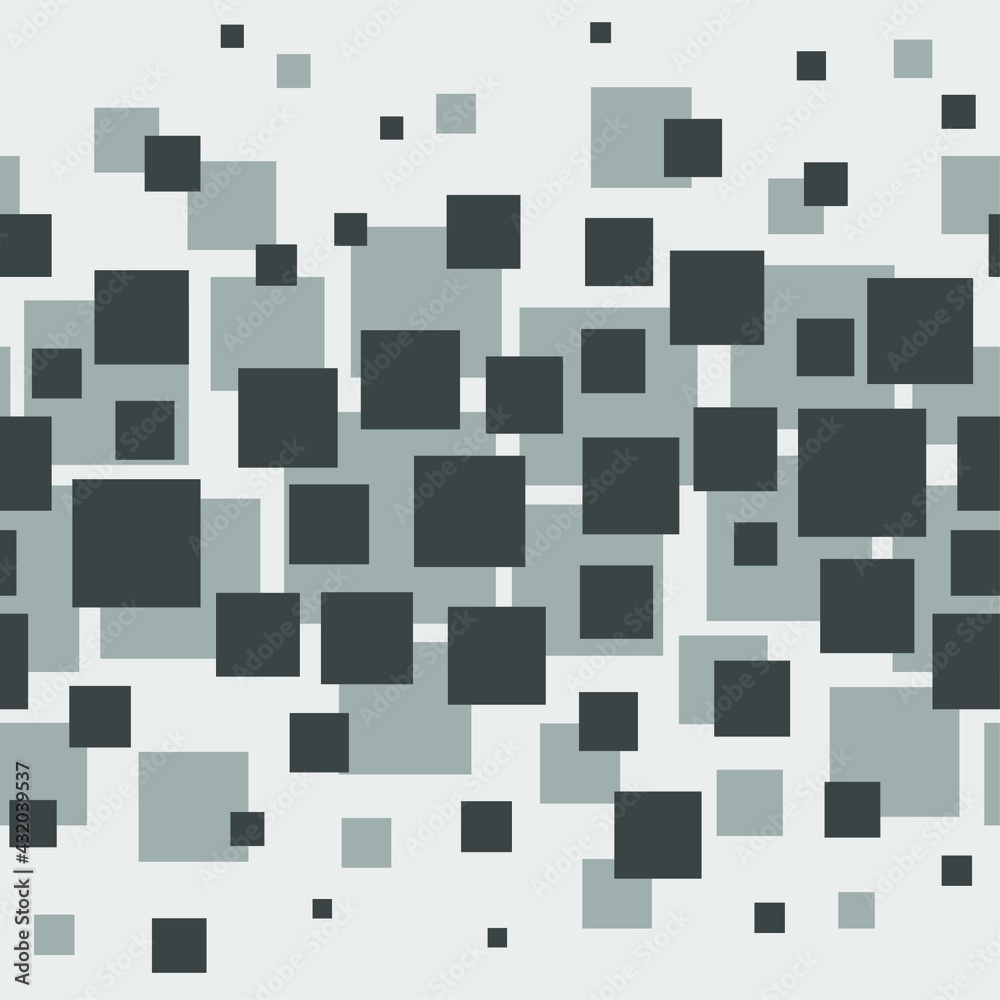 Seamless pattern with chaotic square tile ornament. Abstract modern endless background. Vector illustration. Seamless pattern with chaotic square tile ornament. Abstract modern endless background. Vector illustration.