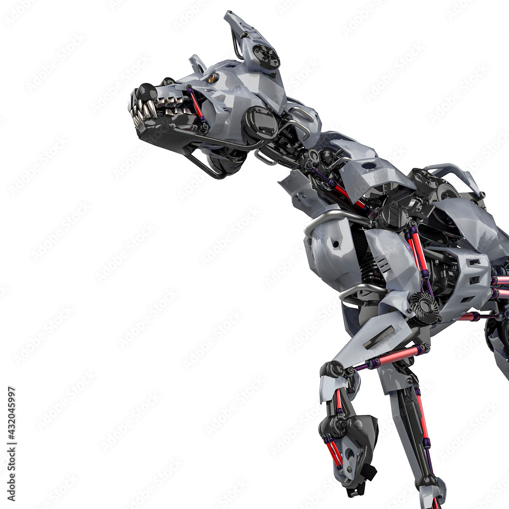 cyber dog is ready in white background cyber dog is ready in white background