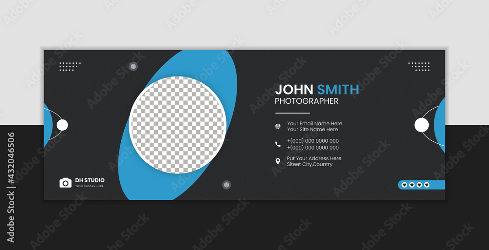 Email signature facebook cover design template or email footer and corporate personal social media banner Email signature facebook cover design template or email footer and corporate personal social media banner