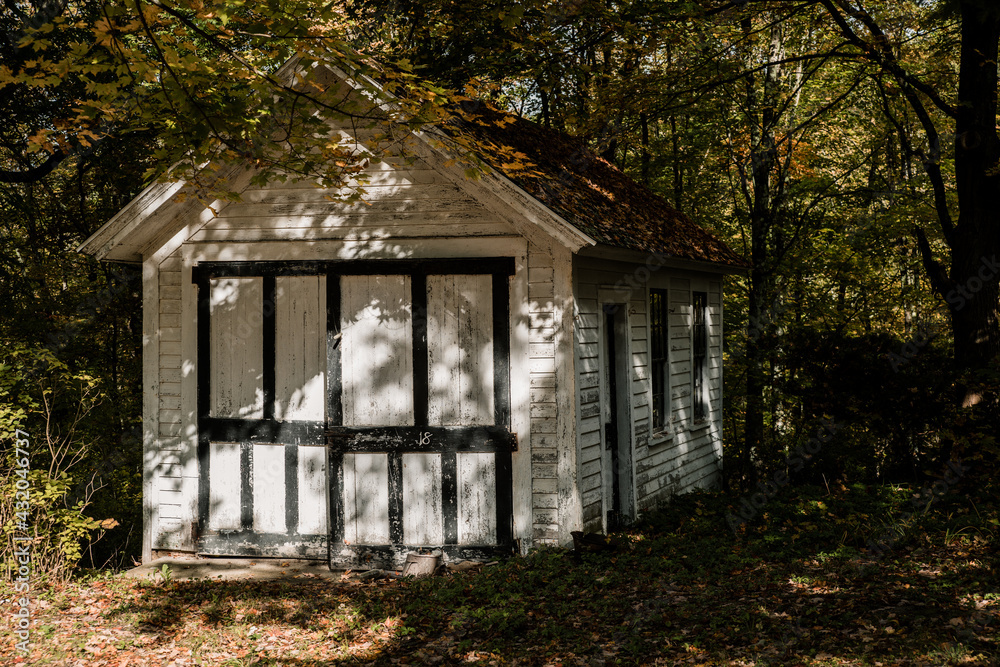 Derelict Clapboard Sided Garage - Abandoned House in Massachusetts