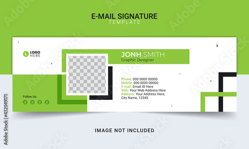 Corporate multi-purpose email signature interface design. Emailers personal business web modern vector layout Template design.