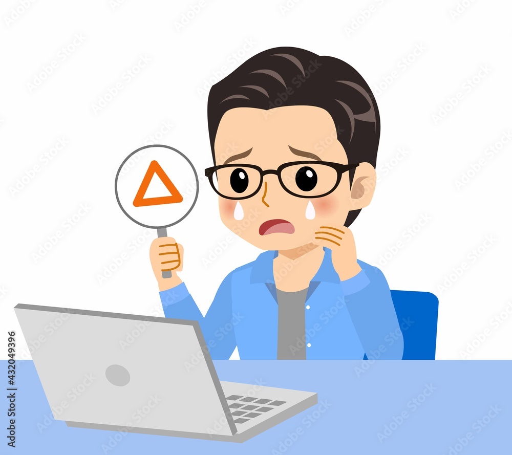 メガネを掛けた若い男性