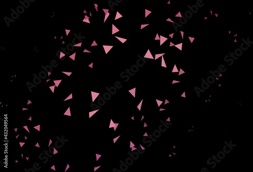 Dark Pink vector background with polygonal style.