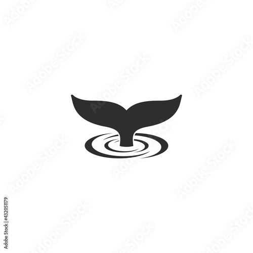 whale tale logo vector icon illustration