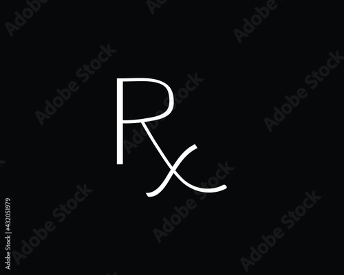 creative letter RX logo design vector template