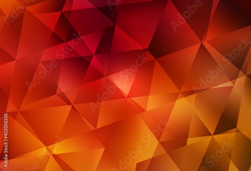 Dark Red vector abstract polygonal template.