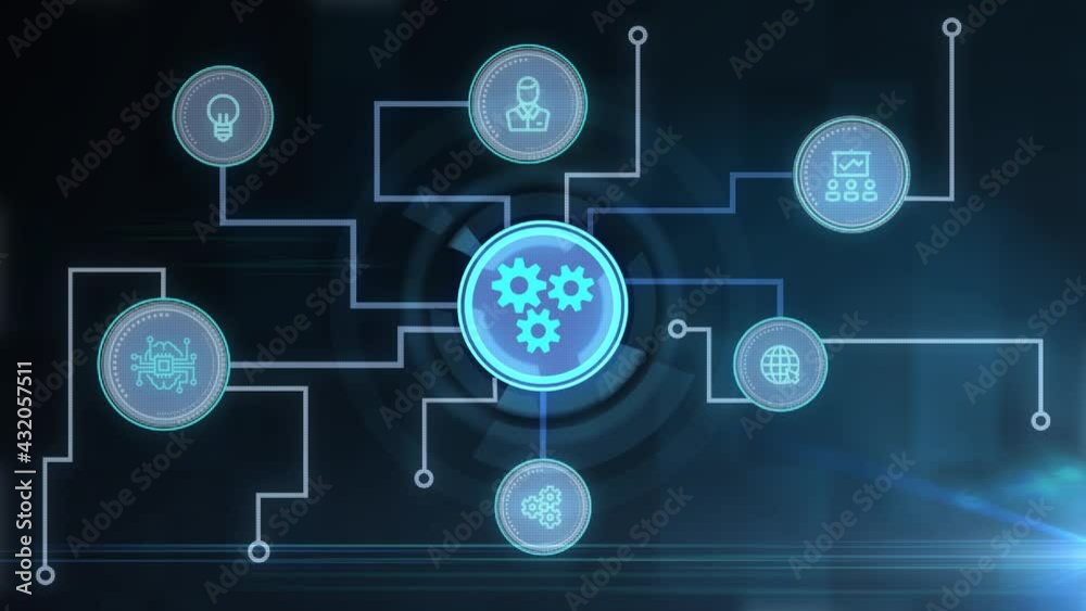 Business, Technology, Internet and network concept. Automation Software Technology Process System.