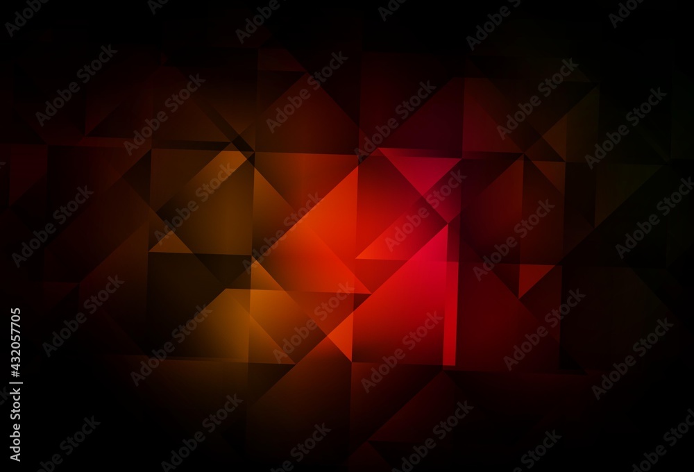 Dark Red, Yellow vector polygon abstract backdrop. Dark Red, Yellow vector polygon abstract backdrop.