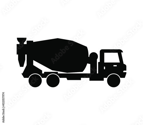 Concrete mixer icon