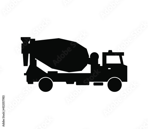 Concrete mixer icon