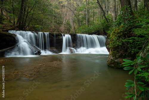 Lower Falls - Long Exposure Waterfall - Holly River State Park - West Virginia