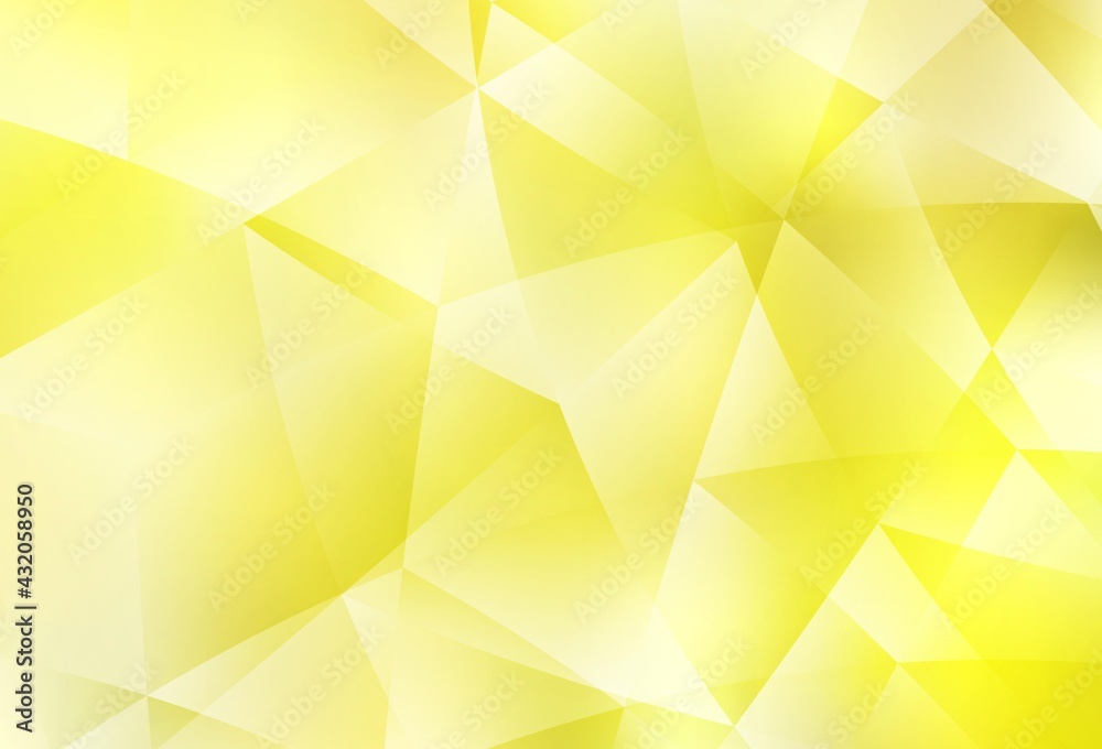 Light Yellow vector triangle mosaic texture. Light Yellow vector triangle mosaic texture.