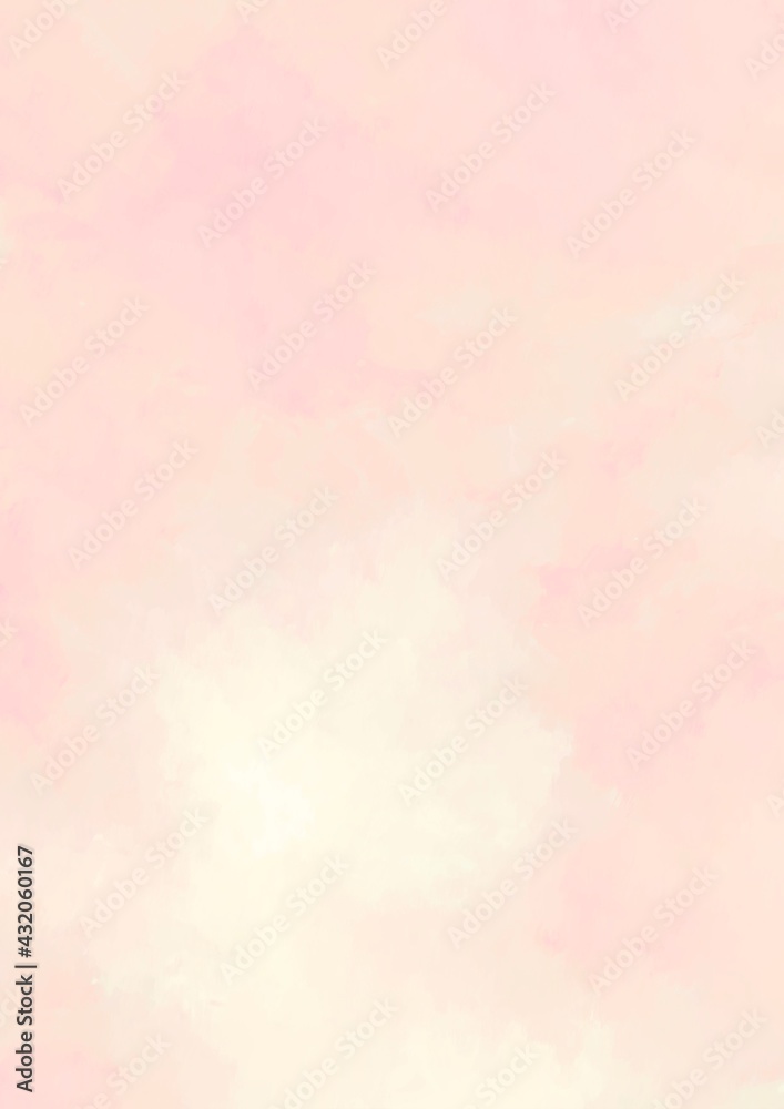 ピンクとベージュの淡い水彩テクスチャ背景