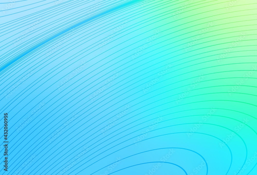 Light Blue, Green vector backdrop with curved lines. Light Blue, Green vector backdrop with curved lines.