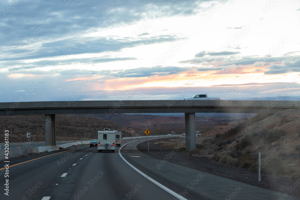 Fototapeta premium driving on the highway