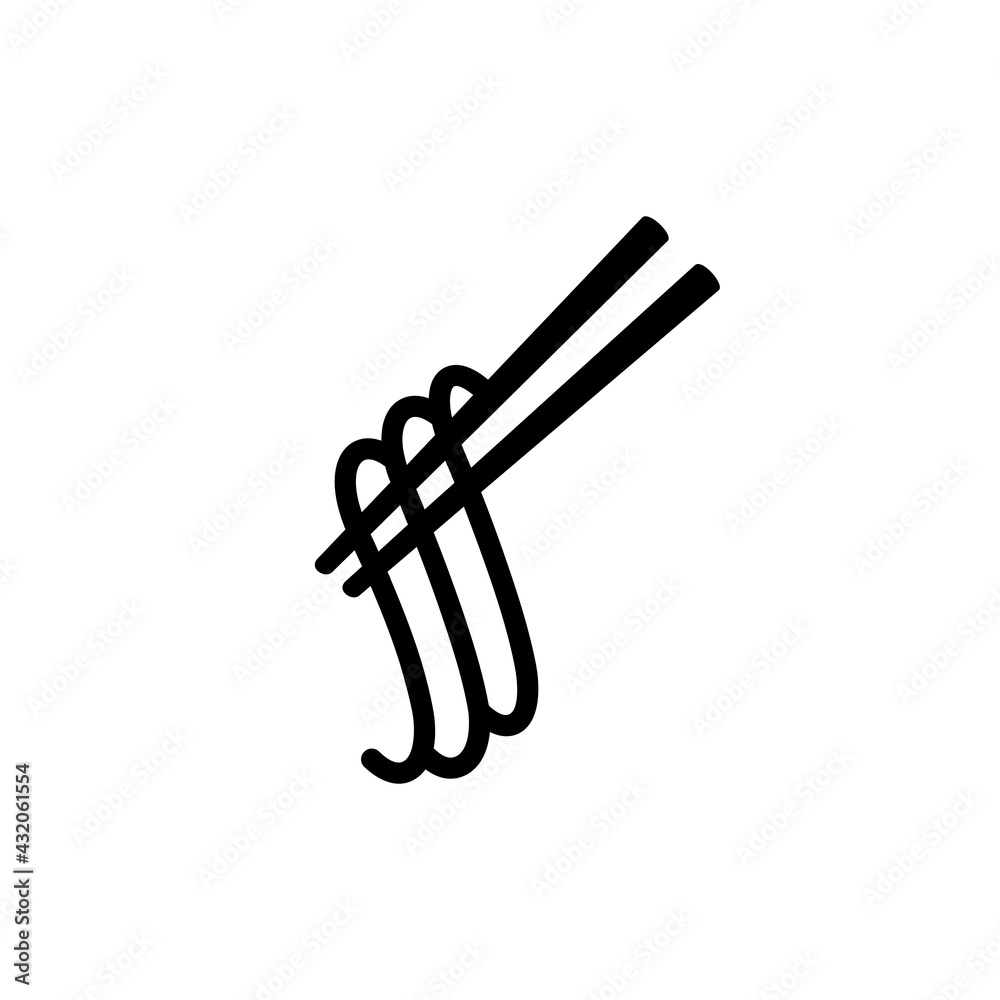 spaghetti logo template with flat black color style spaghetti logo template with flat black color style