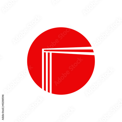Free Download noodle ramen logo template with flat red color style - GFXLoad
