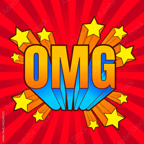 Comic Speech Bubble background, graphic text elements illustration.