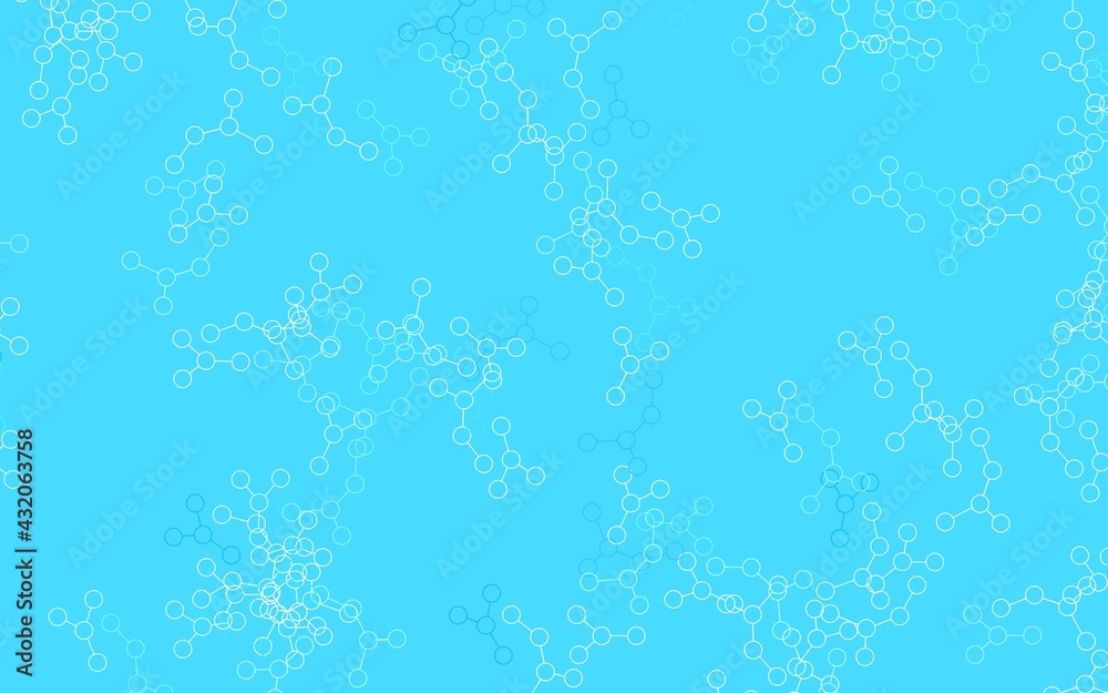 Light Blue, Green vector template with artificial intelligence structure.