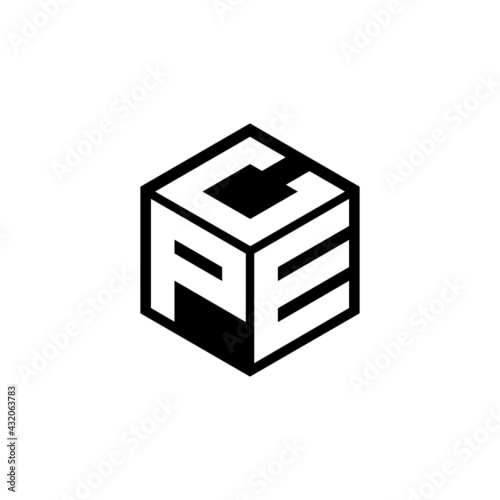 PEC letter logo design with white background in illustrator, vector logo modern alphabet font overlap style. calligraphy designs for logo, Poster, Invitation, etc.
