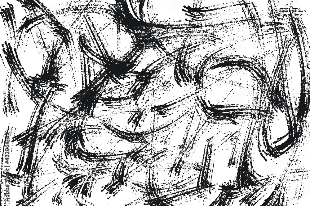 Naklejka premium Scratch Grunge Urban Background.Grunge Black and White Distress Texture. Grunge texture for make poster, banner, font , abstract design and vintage design