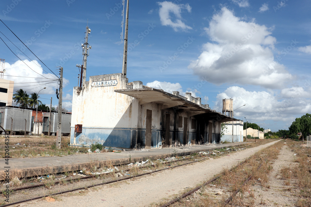 Arapiraca, Alagoas, Brazil - December 21, 2020 - Old railway station in the city of Arapiraca, state of Alagoas, Brazil.