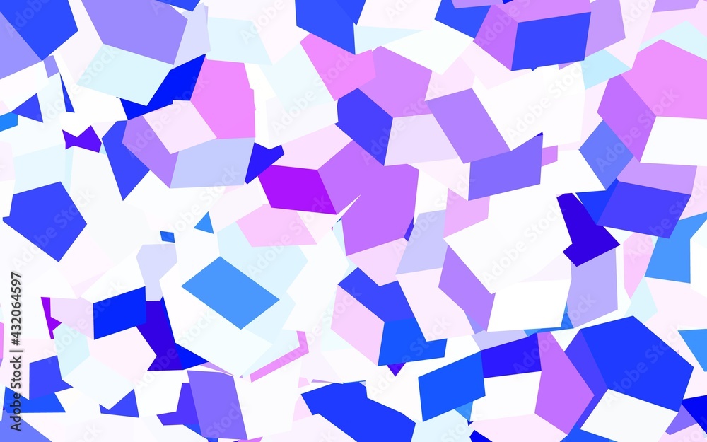 Light Pink, Blue vector background with hexagons. Light Pink, Blue vector background with hexagons.
