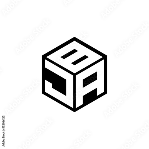 JAB letter logo design with white background in illustrator, vector logo modern alphabet font overlap style. calligraphy designs for logo, Poster, Invitation, etc.	
