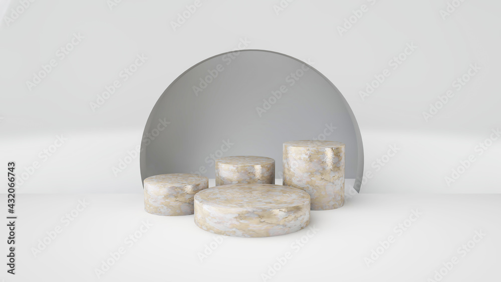 3d background display products podium scene. 3d rendering podium. Abstract minimal scene with geometric platform.