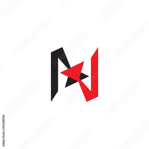 Free Download letter n colorful link star abstract geometric logo vector - GFXLoad