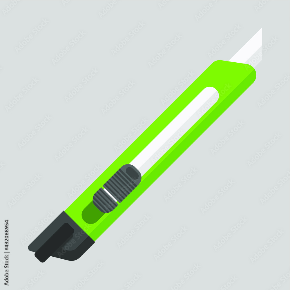 stationery set in flat vector