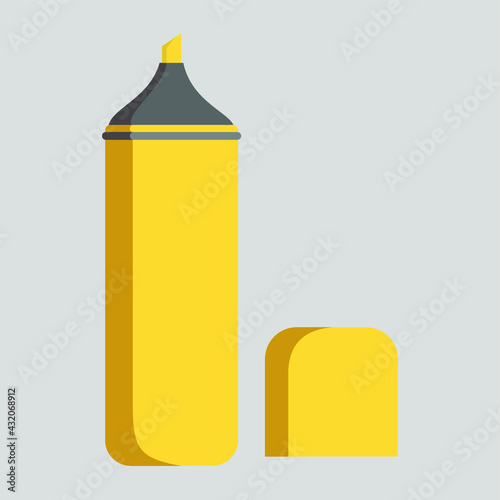stationery set in flat vector